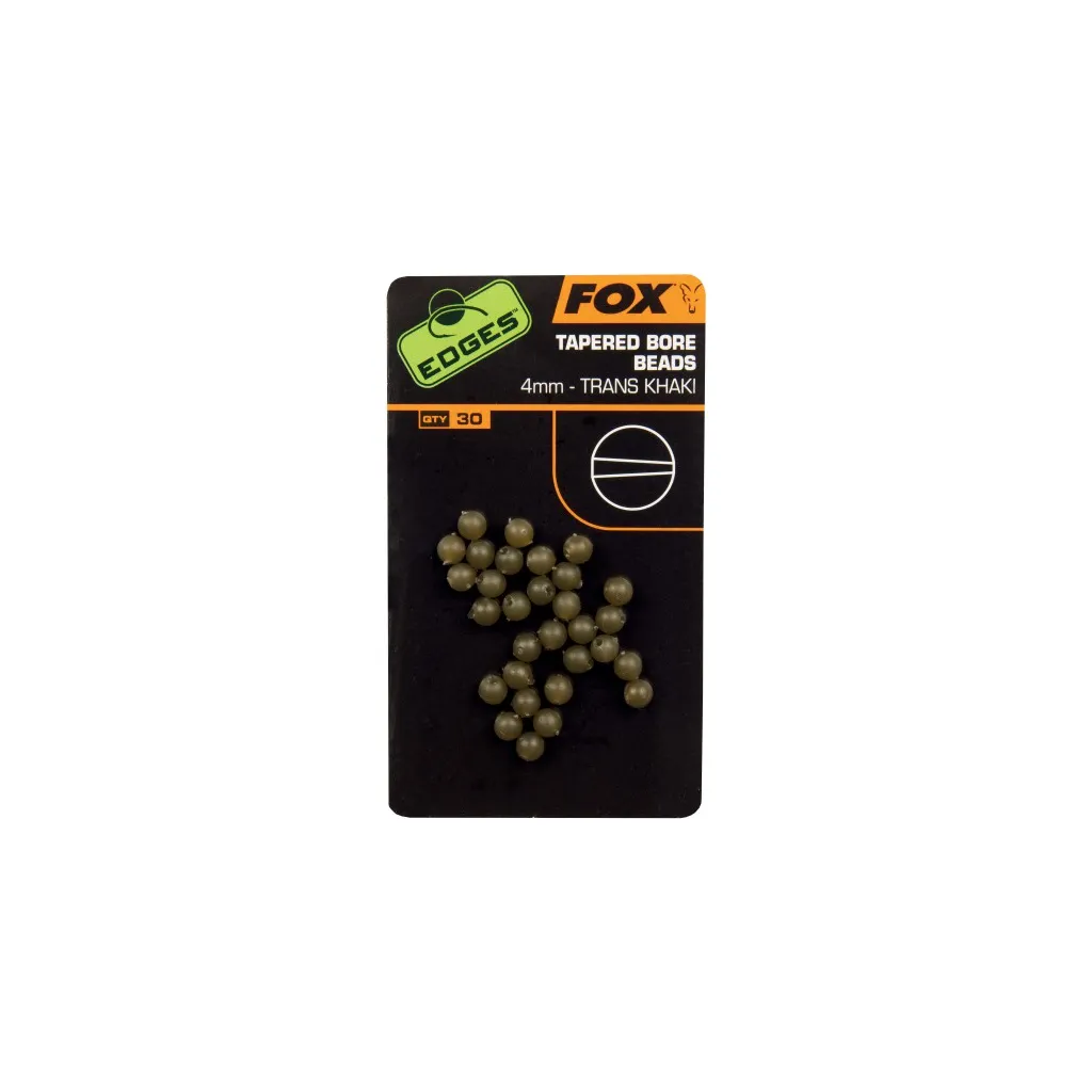 Fox Edges Tapered Bore Beads 4mm