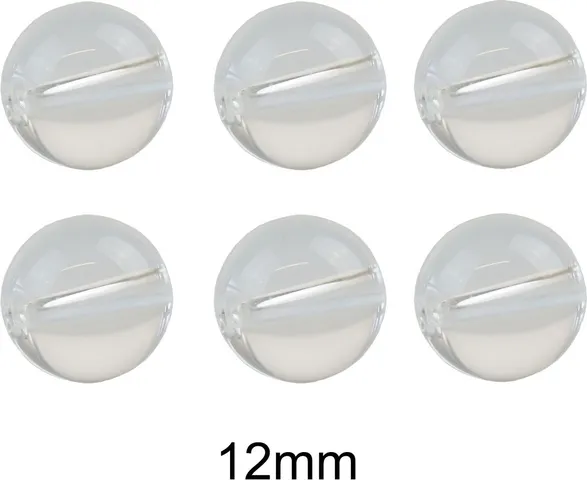 Pilkmaxx Transparente Glasperlen 12mm 6er