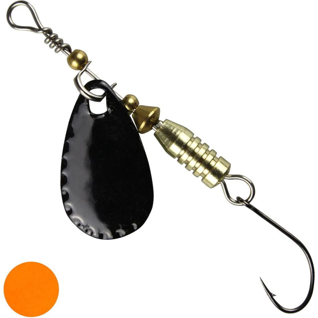 FTM Forellen Blinker Spinner 2.5g Schwarz Orange
