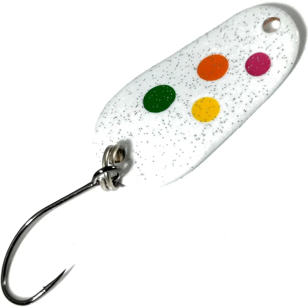 Troutwerk Spoon Blinker Weiß Mehrfarbige Punkte