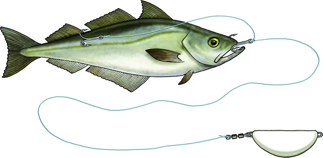 Westin Halibut Anti Twist Ready-made Rig 350g Orange Flash