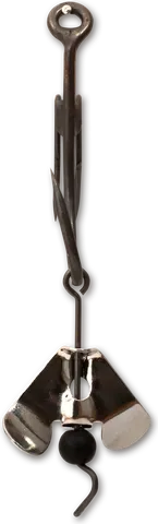 Black Cat Buzzer-Hook DG Haken #7/0 Silver