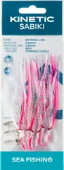 Kinetic Sabiki Octopus Fertigmontage 206 150cm 0.8mm 0.8mm #6/0 Pink/Glow