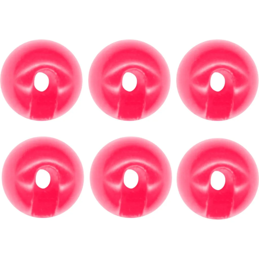 FTM Tungsten Perle Omura geschlitzt #3,8mm Fluorescent Rosa 6er
