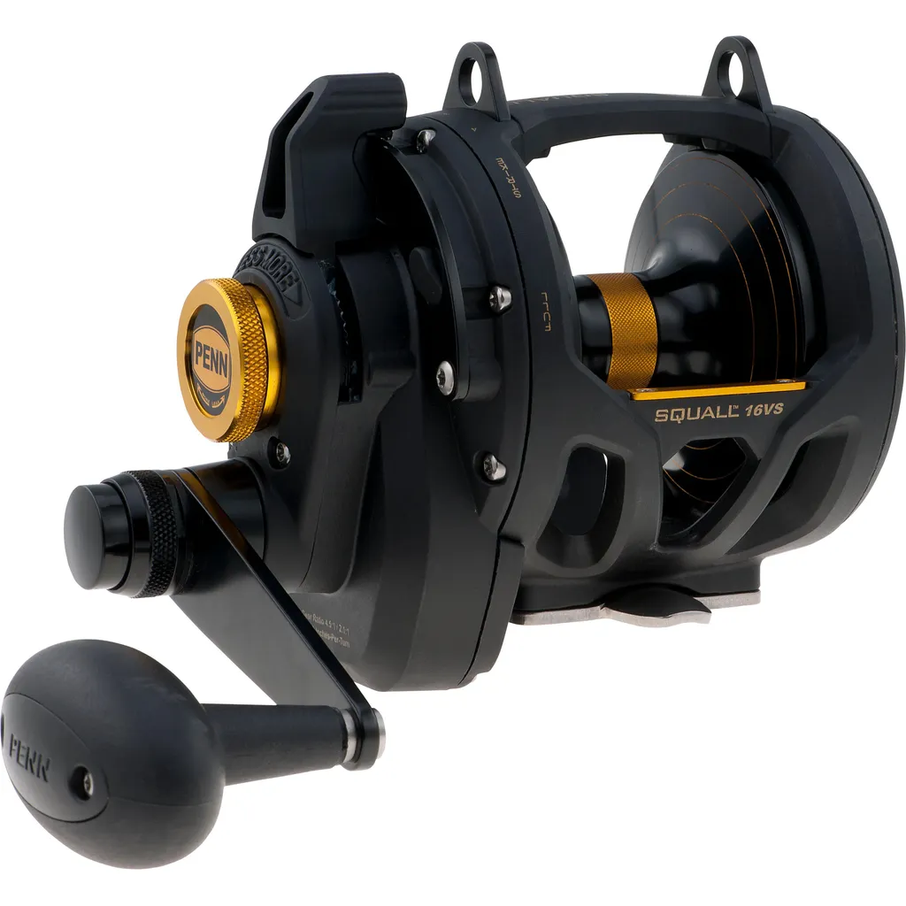 PENN Squall Lever Drag 2 Speed Meeresrolle 16VS 4.5:1 / 2.1:1 IGFA16 Right