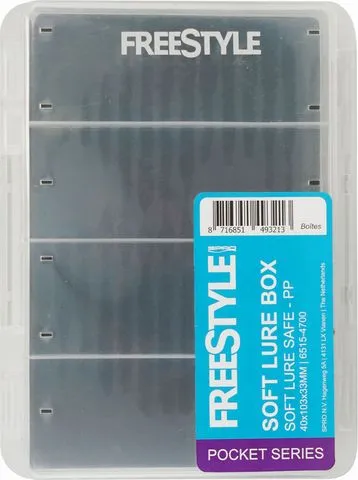 Spro Freestyle Pocket Box Soft Lure Köderbox 140x105x33mm Double-sided Softgrip-Board