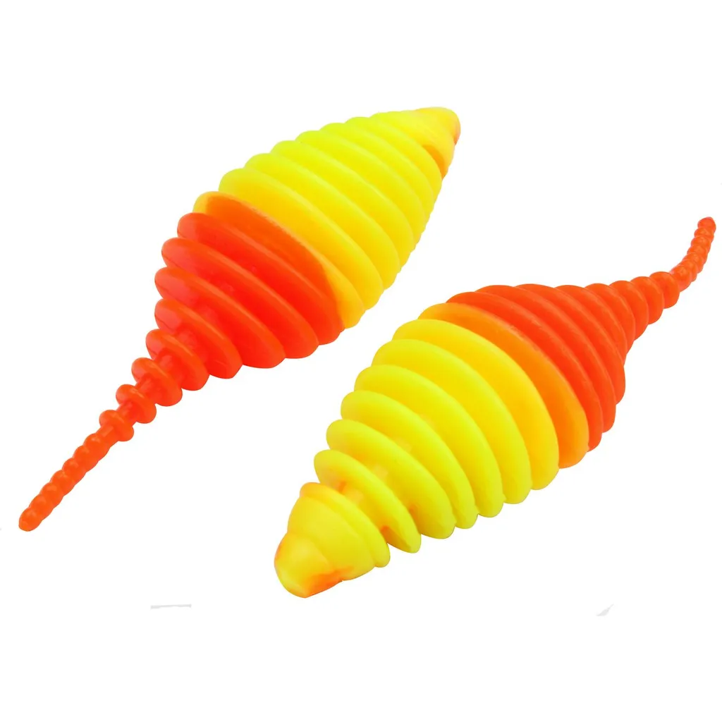 FTM Omura Baits Pongo Gummiköder 6.5cm Neongelb/Neonorange Käse