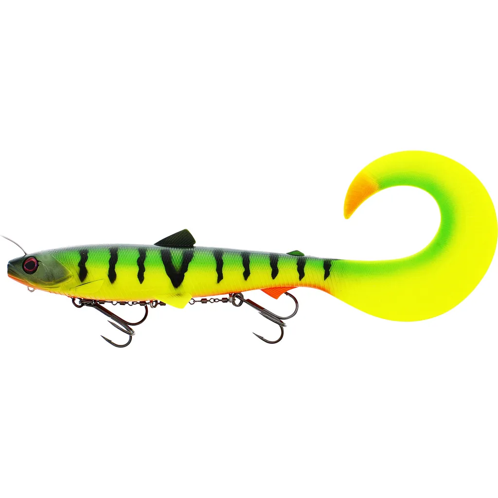Westin BullTeez Curltail Inline Gummifische 33cm 230g Tiger Perch Sinking
