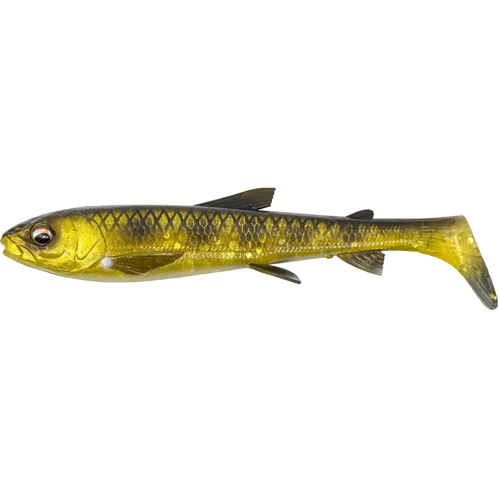 Savage Gear 3D Whitefish Shad Gummifisch 12cm 14g Black Gold 3 Stk
