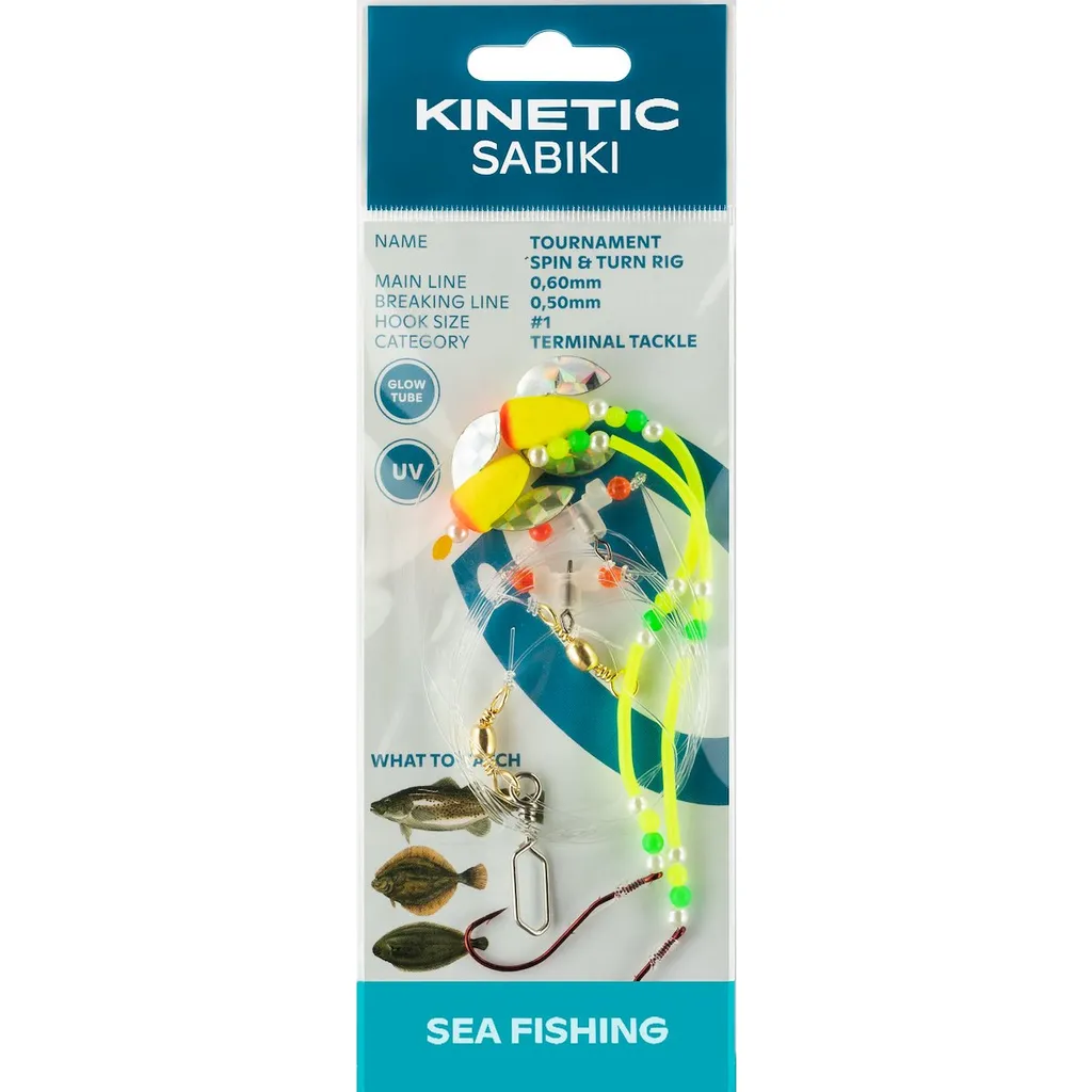 Kinetic Sabiki Tournament Spin&Turn Fertigvorfach #1 120cm 0.6kg Pink Yellow