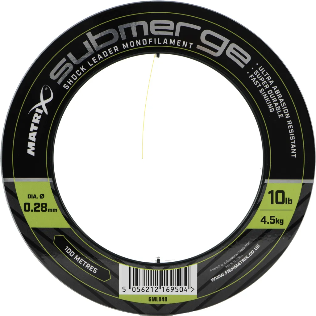 Matrix Submerge Shock Leader Monofilament Monofile Schnüre 12lb 0.30mm 100m