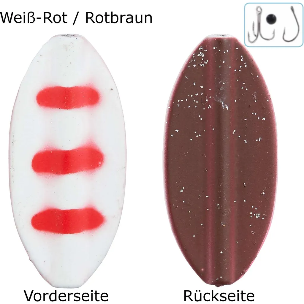 Balzer Pro Staff Series Spoon Inliner 1.9g Weiß-Rot/Rotbraun