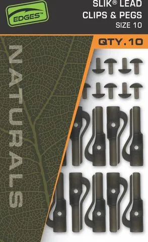 Fox Edges Naturals Slik Lead Clip 10 10pcs Dark Green
