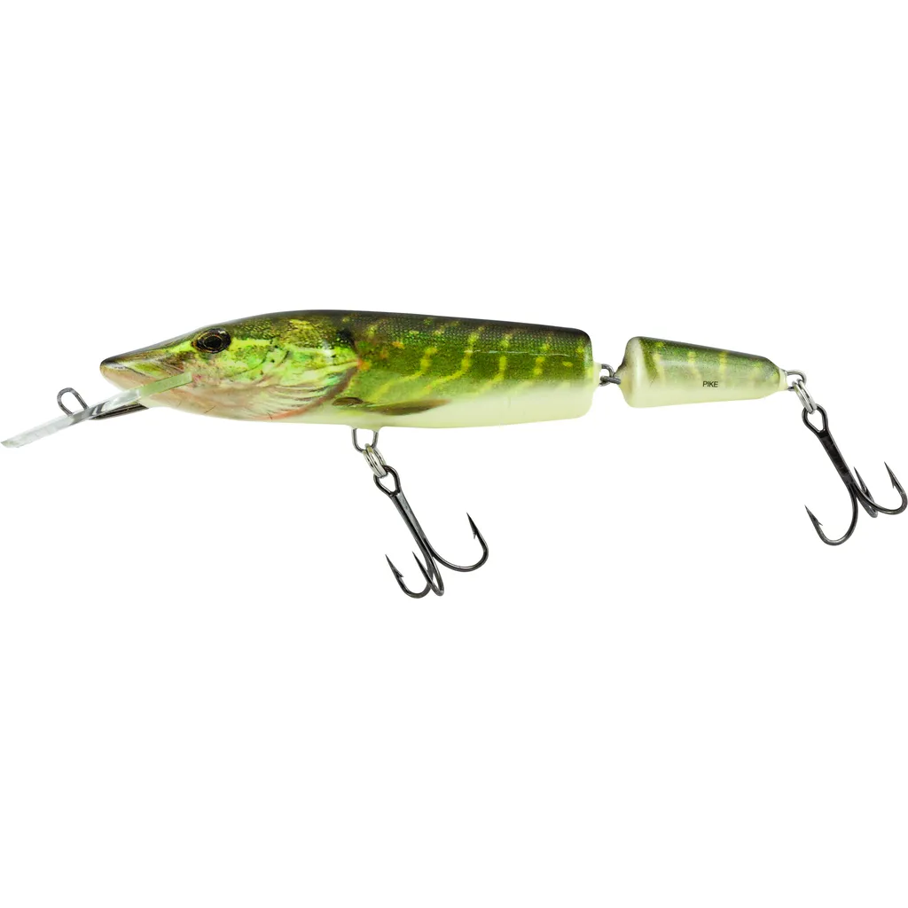 Salmo Pike Jointed Deep Runner Floating Wobbler 24g Real Pike