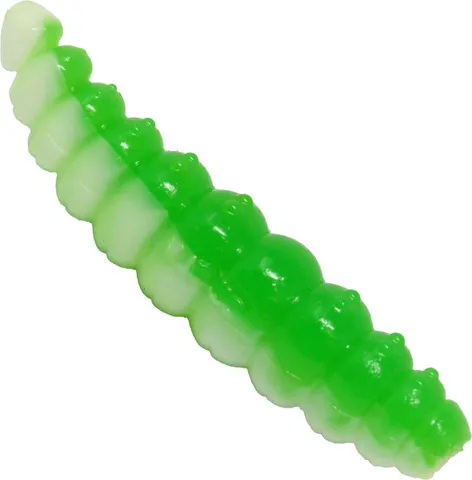 FTM Omura Baits Larvy Käse Gummiköder 4.5cm Hellgrün / Weiß