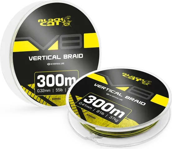 Black Cat V8-Line 0.32mm 25kg 300m Green/Yellow