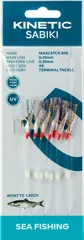 Kinetic Sabiki MaxCatch Ready-Made Rigs #6 200cm Holo Fishskin Multi