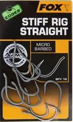 Fox Edges Armapoint Stiff Rig Straight Hooks 7 10pcs Black Forged Steel