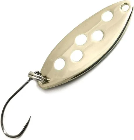 Troutwerk Spoon 2.5g 3.3cm Silberfarben Weiße Punkte