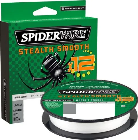 Spiderwire Stealth Smooth 12 Geflochtene Schnur 0.33mm 38.1kg 150m Translucent