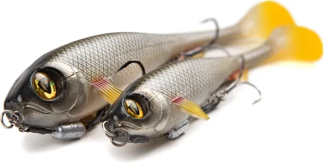 Fox Rage Super Slick Shad 23cm 97g UV Silver Ghost 2x 2/0