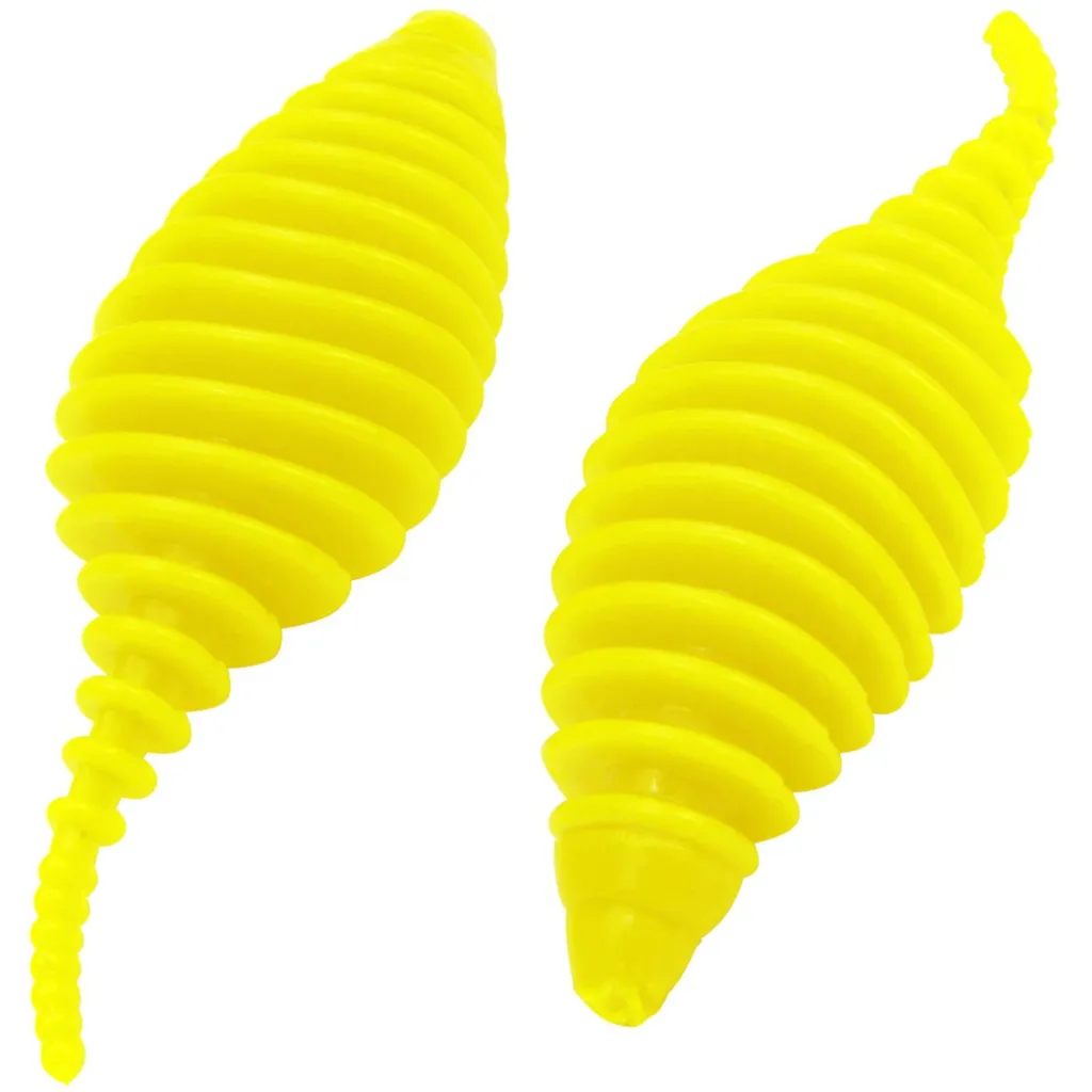 FTM Omura Baits Pongo Junior Gummiköder Neon Gelb Knoblauch 4cm 0.8g