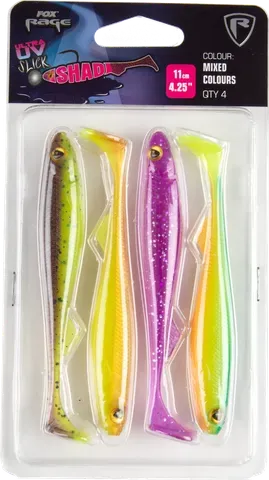 Fox Rage Slick Shad Mixed UV Colour Pack 11cm 4pcs