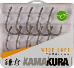 Korda Kamakura Wide Gape Barbless Hook #8