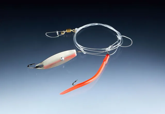 Balzer Gummi Makk-Dorschblinker System Ready-Made Rig #6/0 120cm Japanrot