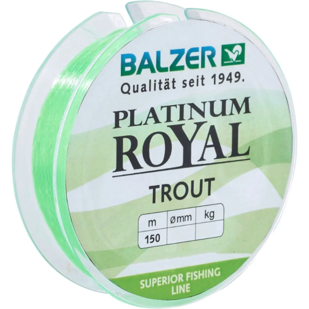Balzer Platinum Royal Trout Schnur Monofile Angelschnur 0.19mm 4.6kg Chartreuse