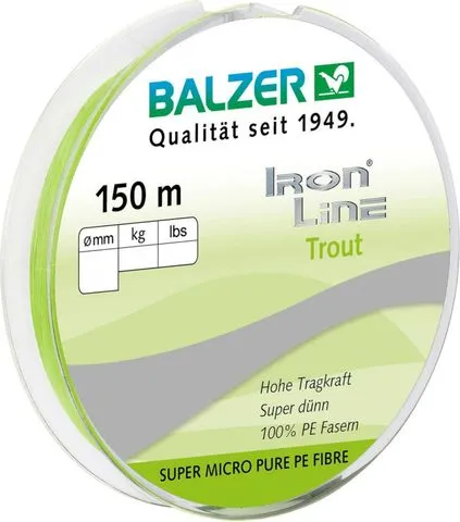 Balzer Ironline Trout Geflochtene Schnur 150m 3-Carrier