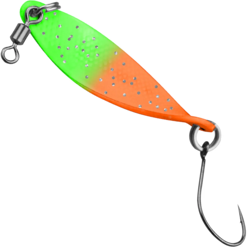 FTM Spoon Wob 4cm 3.2g Neon Orange-Neon Grün Glitter/Neon Grün Gitter