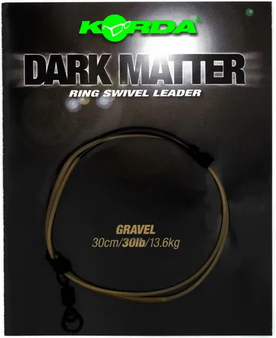 Korda Dark Matter Leader Ring Swivel 30cm 13,6kg Gravel