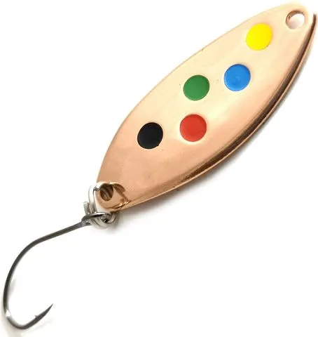 Troutwerk Spoon 2.5g 3.3cm Kupferfarben Mehrfarbige Punkte