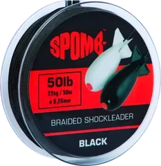 Spomb Braided Leader 0.26mm 22kg 50m Black