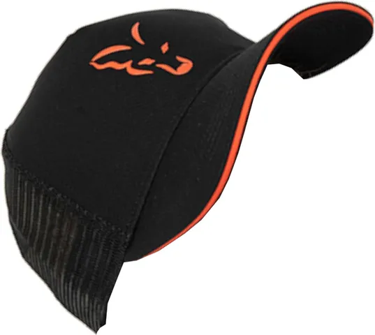 Fox Collection Trucker Cap Black & Orange 100% Polyester