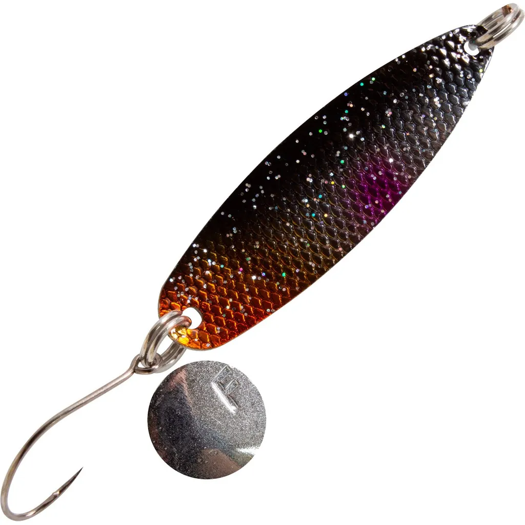 FTM Spoon Hammer 3.8cm 3.2g Grau Lila Orange mit Glitter/Silber