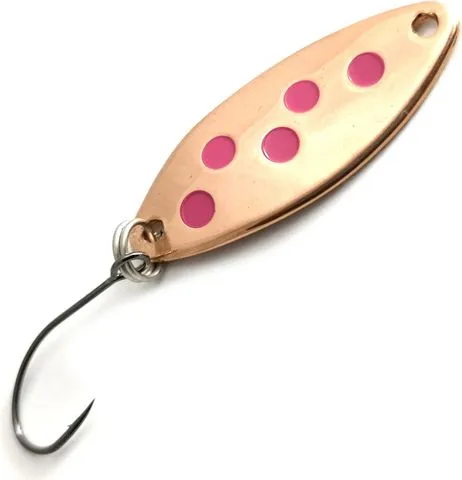 Troutwerk Spoon 2.5g 3.3cm Kupferfarben Pinke Punkte
