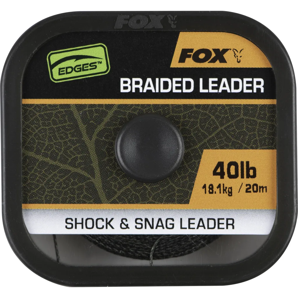 Fox Edges Naturals Braided Leader 18.1kg 20m