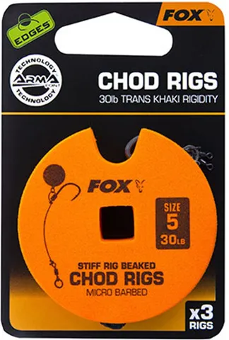 Fox Edge Armapoint stiff rig beaked Chod rigs #5 13.61kg