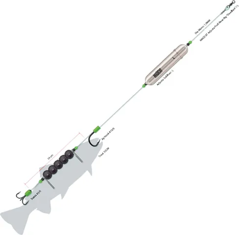 Madcat Adjusta Profi River Rig Deadbait 180cm 1mm #3/0 + #10/0 60g