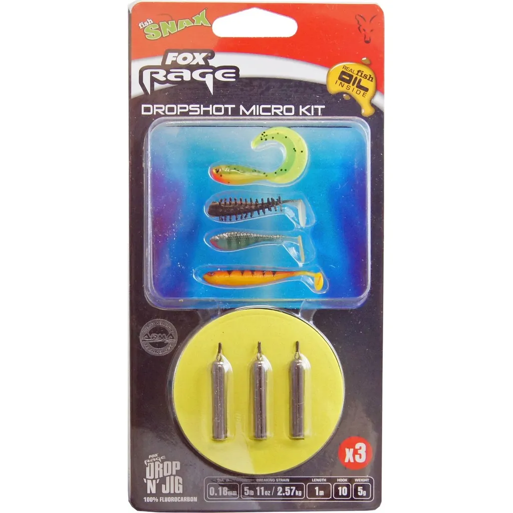 Fox Rage Dropshot Micro Kit Fertigmontagen 1m 2.57kg 5g #10