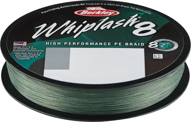 Berkley Whiplash 8 Braided Line 150m 0.16mm 20.9kg Moss Green