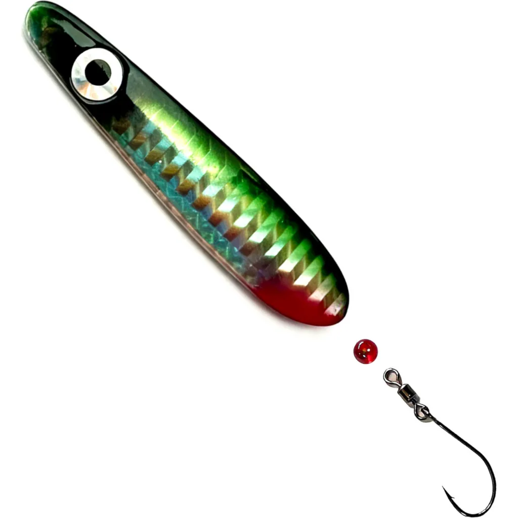 Troutwerk 15g Inline Blinker - Meerforellenblinker Schwarz/Grün/Holo