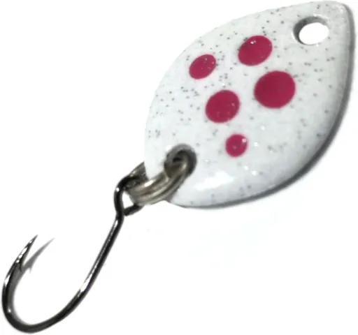 Troutwerk Spoon 1.2cm 0.8g White/Pink Dots