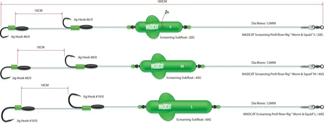 Madcat Screaming Profi River Rig 20g 45kg 180cm 6/0