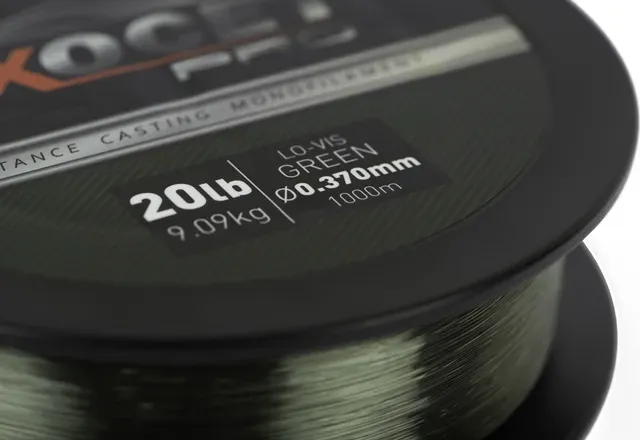 Fox Exocet Pro Monofilament Line 0.37mm 9.09kg 1000m Low Vis Green