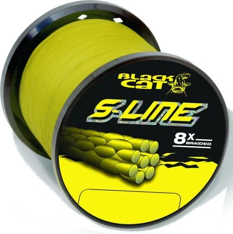 Black Cat S-Line Braided Line 0.38mm 250m 40kg Yellow