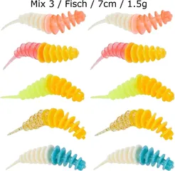 Balzer Trout Collector Forellenwürmer 7cm Mix 3 Fisch