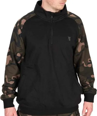 Fox LW Black / Camo QTR Zip Pullover L